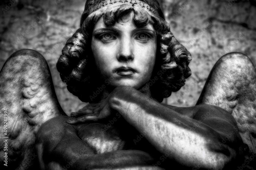 Ange du cimetière de Gênes en Italie 