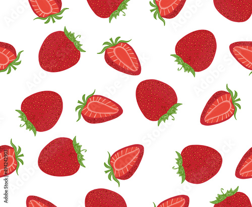 Fototapeta Naklejka Na Ścianę i Meble -  strawberry background, fruit, sweet and sour, red