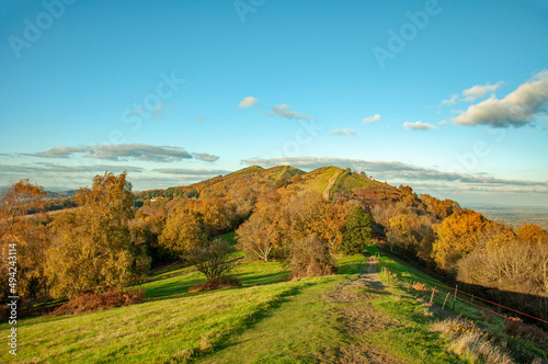 Autumn colours in the Malvern hills of England.