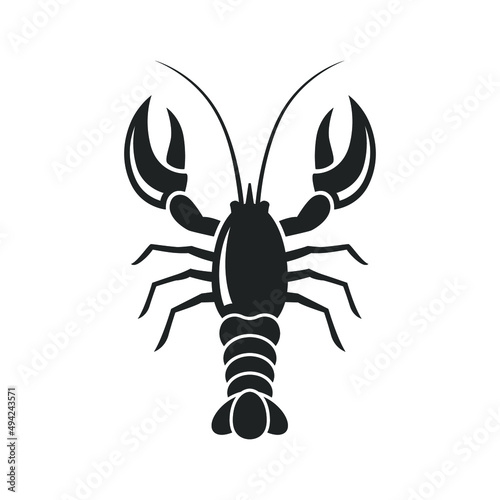 lobster vector icon isolated on white background