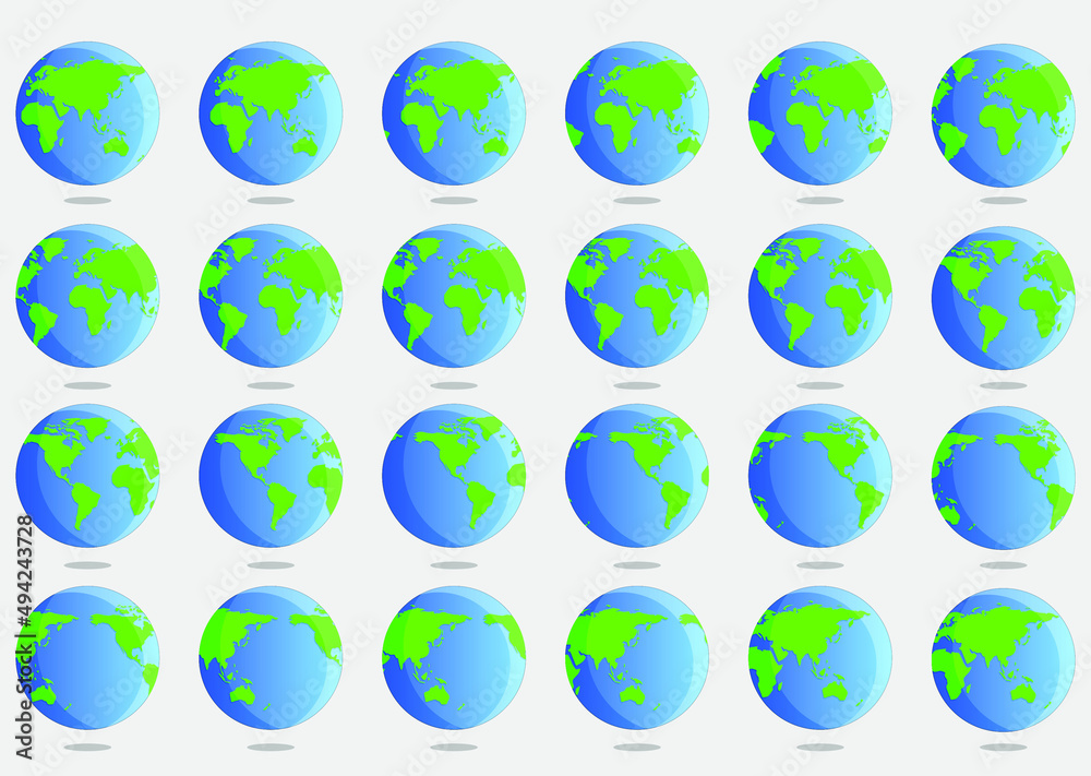Earth Frame by frame Rotation Animation Vector Illustration, Animated for 2D  animation, Infographics, Motion graphics Stock Vector | Adobe Stock