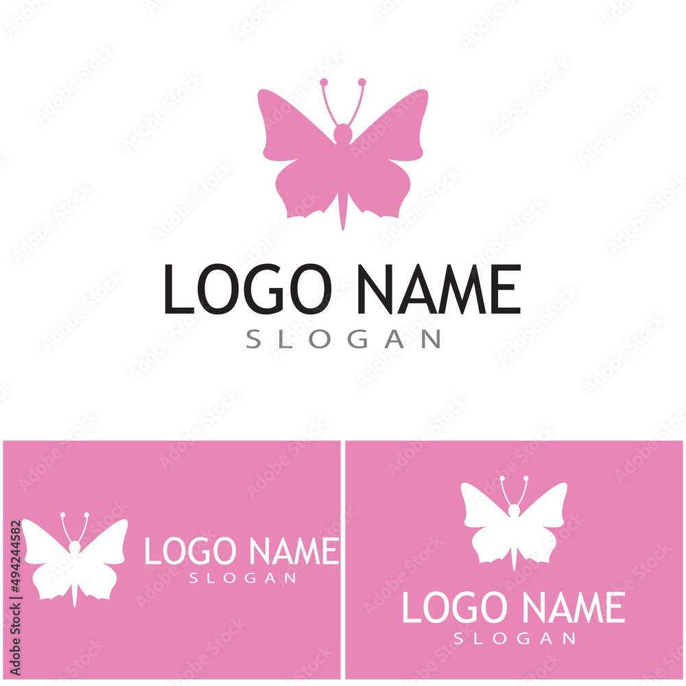 Beauty Flying Butterfly Logo with simple minimalist line art monoline style Beauty Flying Butterfly Logo with simple minimalist line art monoline style