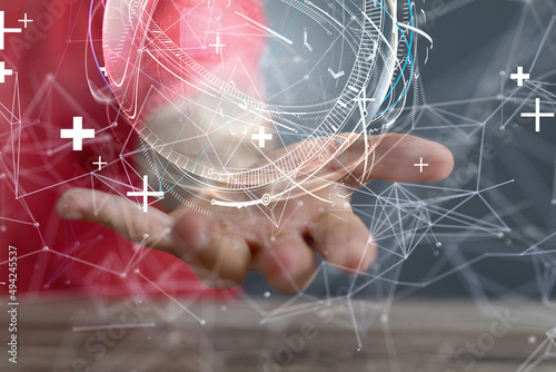 Fototapeta Naklejka Na Ścianę i Meble -  people network structure HR - Human resources management and recruitment