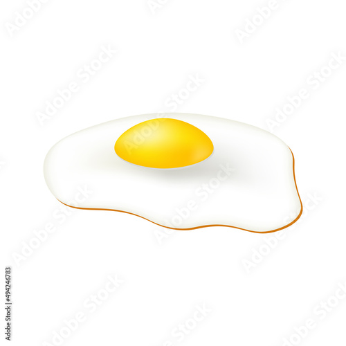 Fried egg for burger and sandwich Illustration of food for shop