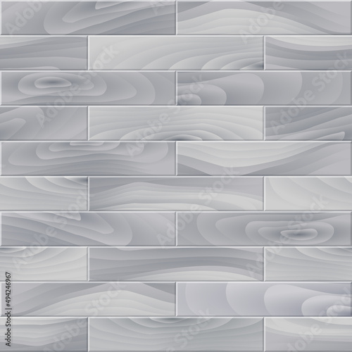 Realistic Grey Wood seamless pattern. Wooden plank, textured board, gray floo...