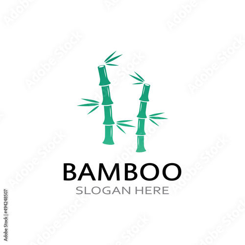 Logo of a bamboo plant or a type of hollow plant. Using a modern illustration business vector concept design