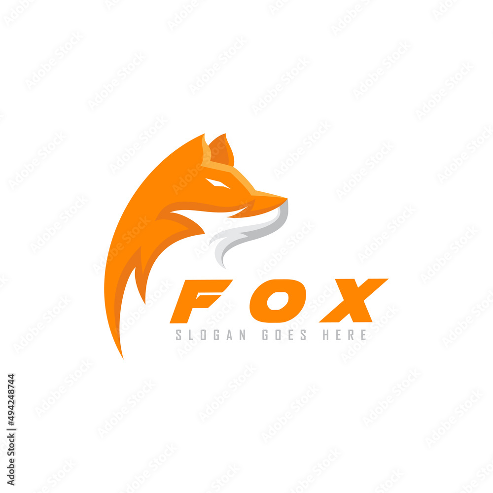 creative head fox logo design vector template illustration icon mascot creative head fox logo design vector template illustration icon mascot