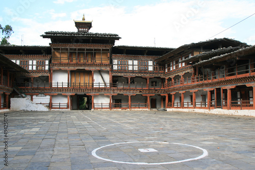 buddhist fortress (dzong) in wangdue phodrang in bhutan photo