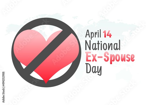 vector graphic of national ex-spouse day good for national ex-spouse day celebration. flat design. flyer design.flat illustration.