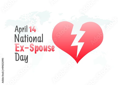 vector graphic of national ex-spouse day good for national ex-spouse day celebration. flat design. flyer design.flat illustration.