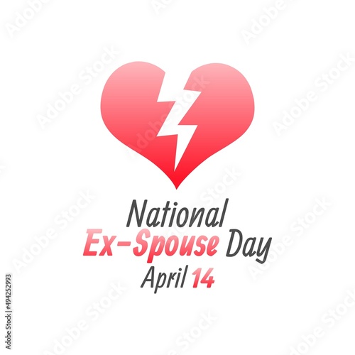 vector graphic of national ex-spouse day good for national ex-spouse day celebration. flat design. flyer design.flat illustration.