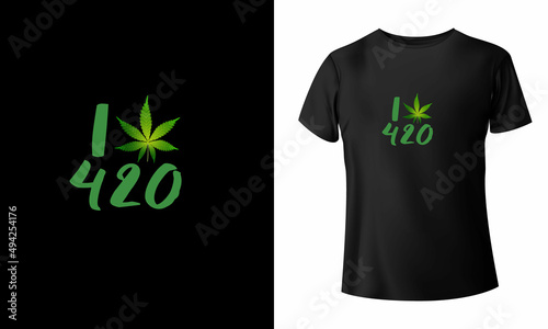 Marijuana 420 T-Shirt Design