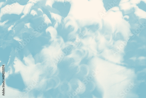 Abstract halftone background with silhouettes of home flowers. Vector illustration.	