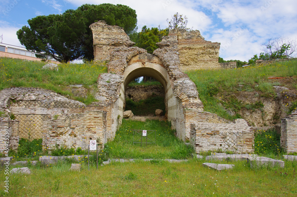 Larino -Molise -Remains of the Roman amphitheater I century. AD, it was intended for gladiator fights, and represented one of the examples of building renovation that affected the entire Roman Empire