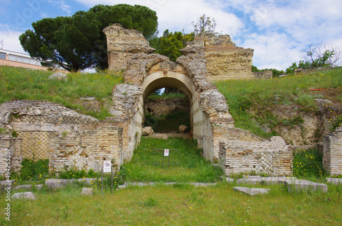Larino -Molise -Remains of the Roman amphitheater I century. AD, it was intended for gladiator fights, and represented one of the examples of building renovation that affected the entire Roman Empire photo