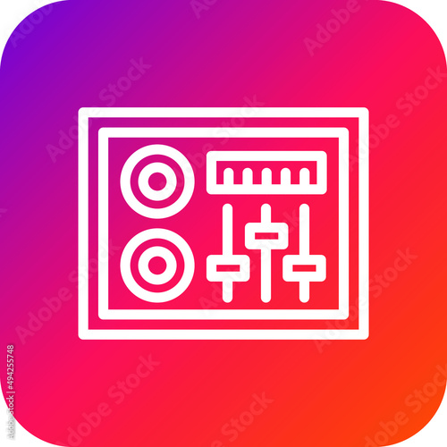 Dj Mixer Vector Icon Design Illustration