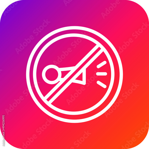 No horn Vector Icon Design Illustration