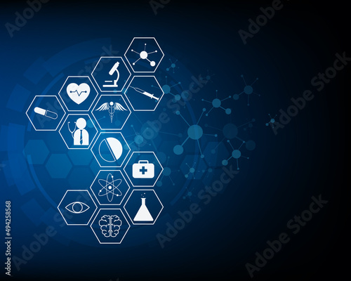 Health care icon medical technology innovation concept design