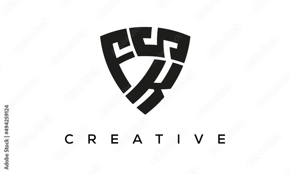Shield letters FKS creative logo Shield letters FKS creative logo