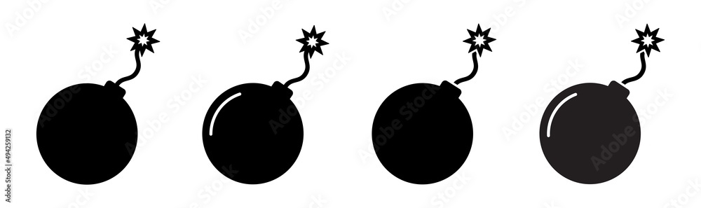 Bomb Icon, Dynamite Icon, Vector Illustration Bomb Icon, Dynamite Icon, Vector Illustration