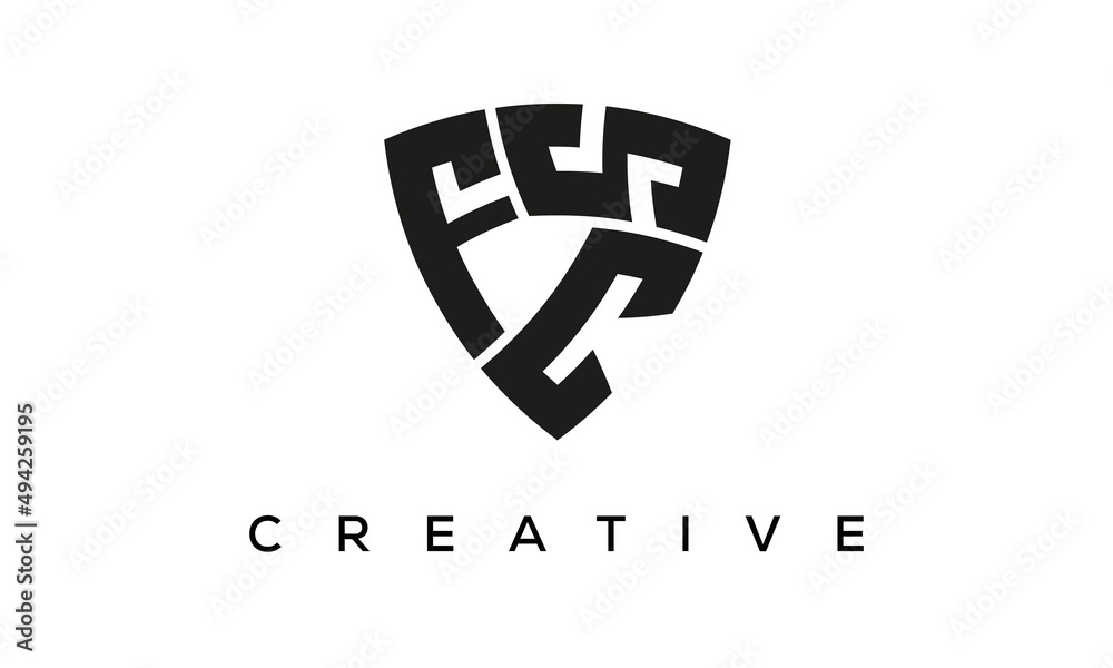 Shield letters FCS creative logo Shield letters FCS creative logo