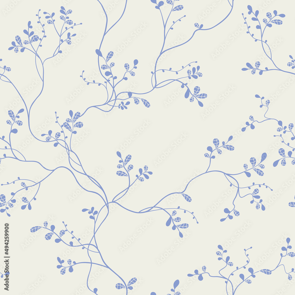 Naklejka premium seamless pattern of branches and leaves