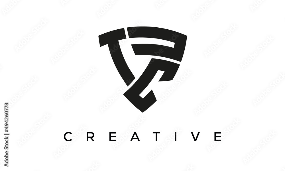 Shield letters TCU creative logo Shield letters TCU creative logo