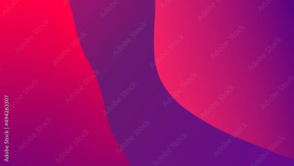 Fondo en video Motion Graphics de olas suaves con gradiente color rosa y morado