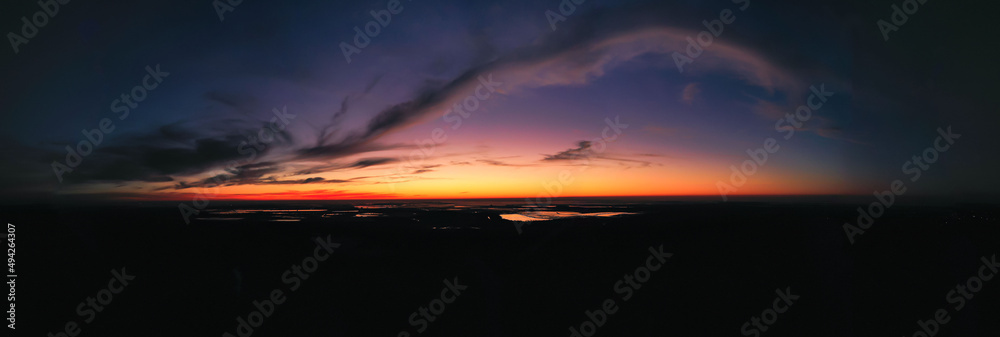 Sunrise Panorama Drone Photo