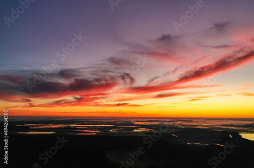 Multi Colored Sunrise Drone Photo