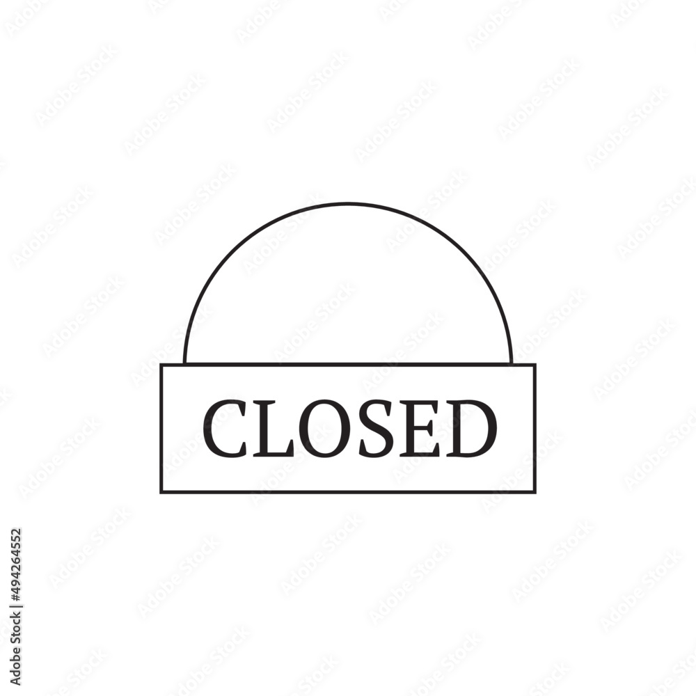 closed icon for store with white background closed icon for store with white background