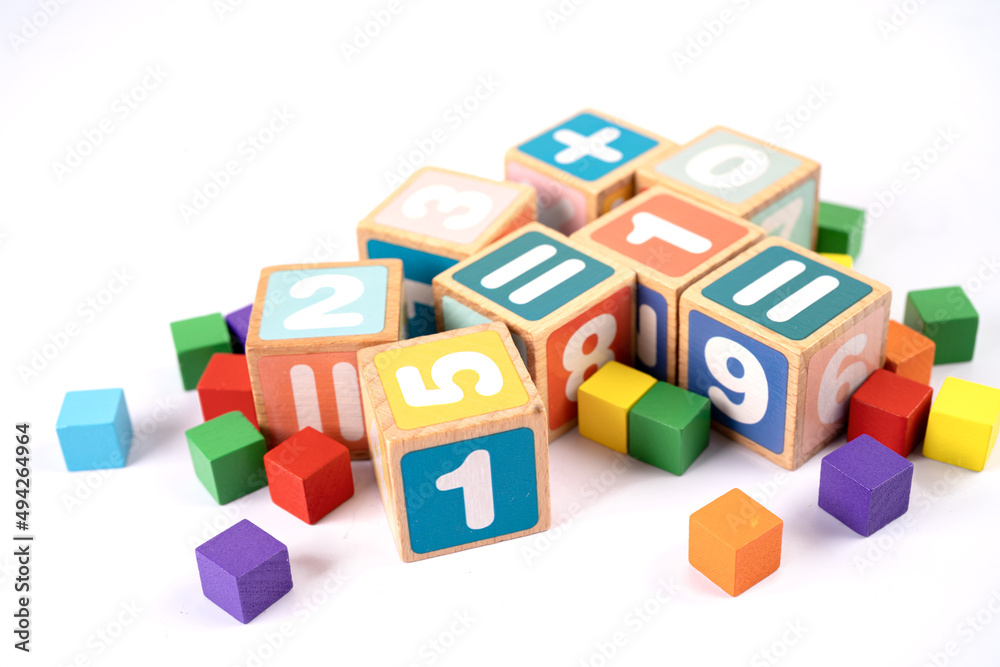 Math number colorful on white background, education study mathematics learning teach concept. Math number colorful on white background, education study mathematics learning teach concept.