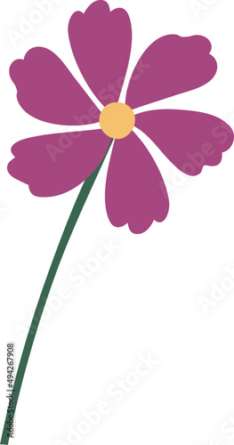 Meadow Flower Cartoon Illustration