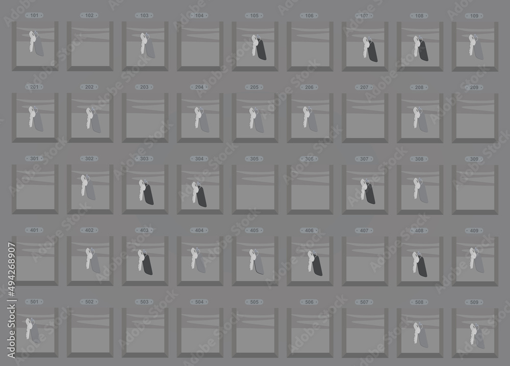 Hotel key rack. vector illustration Stock Vector Adobe Stock