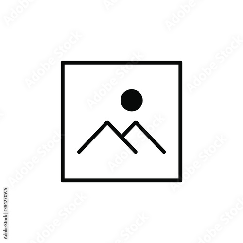 Picture, Gallery, Image Solid Line Icon Vector Illustration Logo Template. Suitable For Many Purposes.