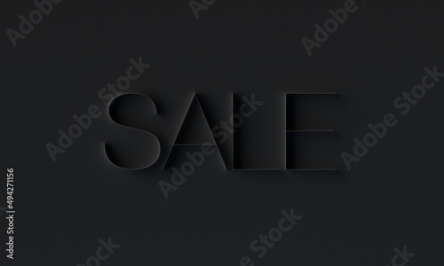 3D render luxury text, emboss effect