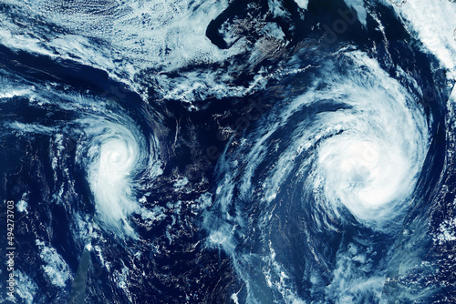 Fototapeta Naklejka Na Ścianę i Meble -  Hurricane from space. Elements of this image furnished by NASA