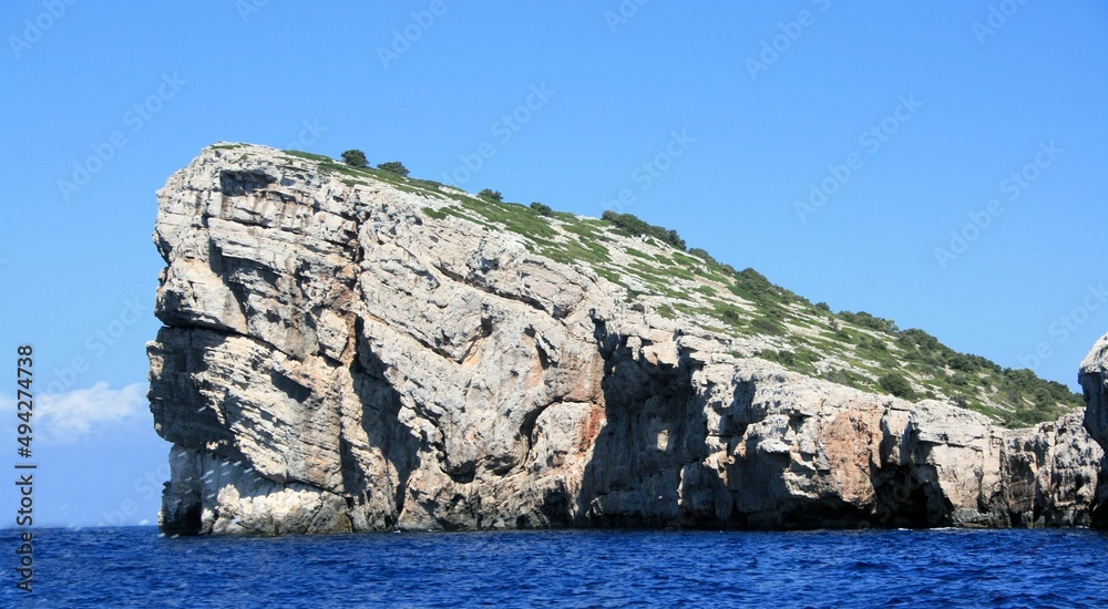view on the most famous cliffs in national park Kornati, Croatia