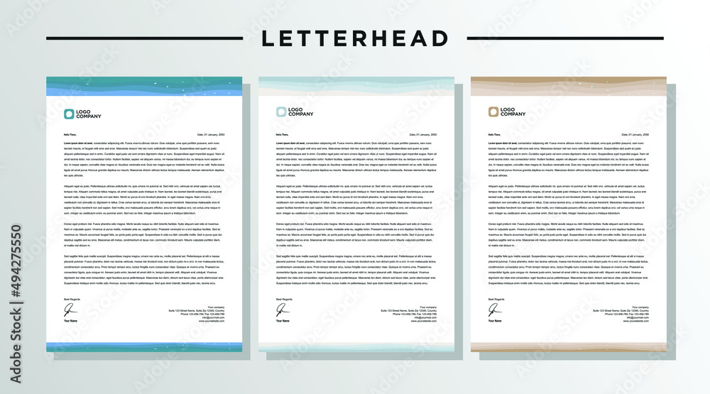 Modern creative letterhead design template Modern creative letterhead design template