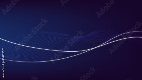 Technology Abstract Blue Wave Background