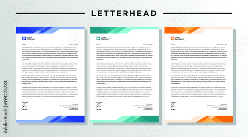 Modern creative letterhead design template