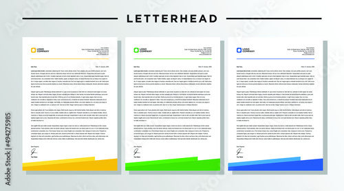 Modern creative letterhead design template