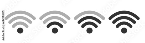 Wifi Wireless W lan Internet Signal Flat Icons For Apps Or Websites - Isolated On white