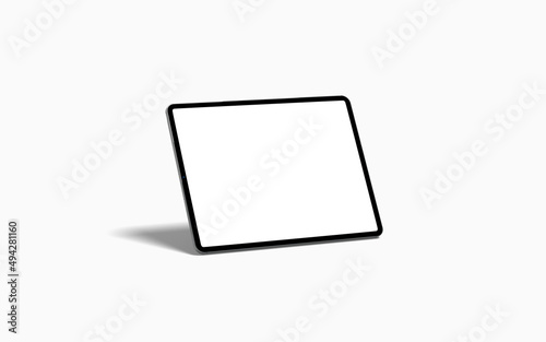 Realistic tablet screen mockup on white backgrounds	