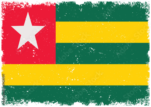 Drapeau Grunge du Togo photo