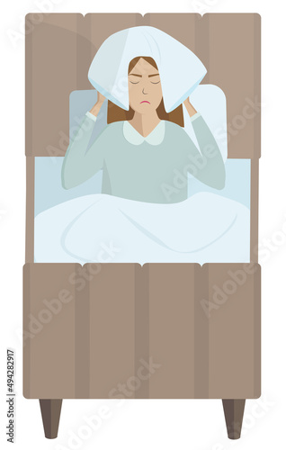 Insomnia vector isolated illustration for decor