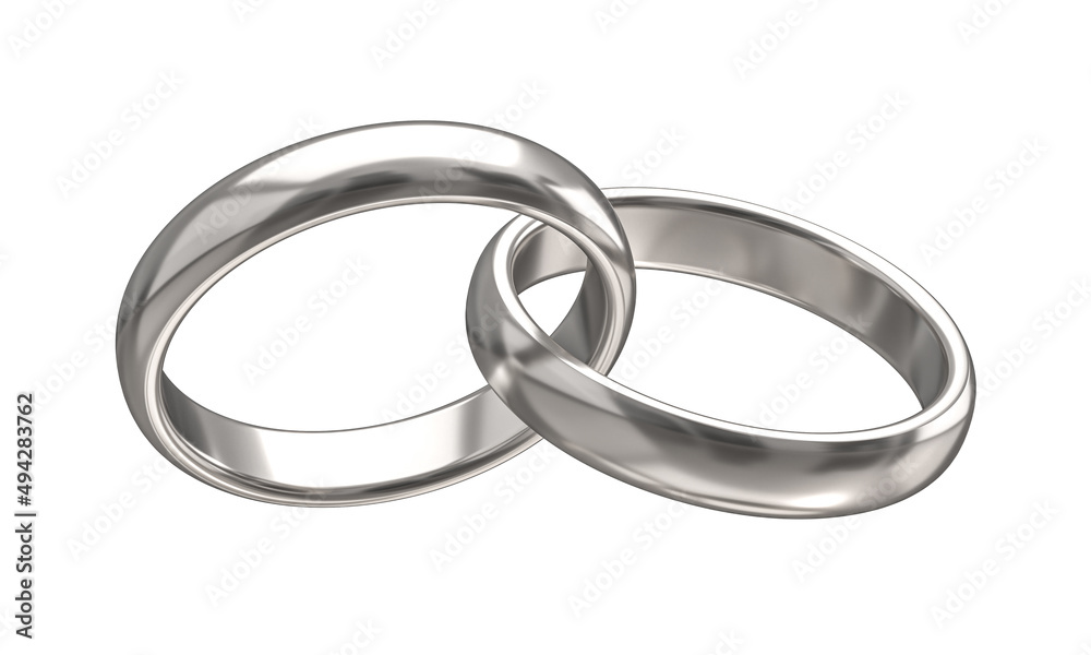 isolated white gold wedding rings. isolated white gold wedding rings.