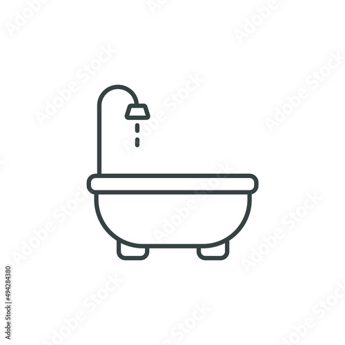 Bathtub icons symbol vector elements for infographic web