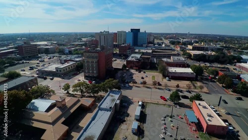 Wichita Falls, Texas, Downtown, Amazing Landscape, Aerial Flying photo