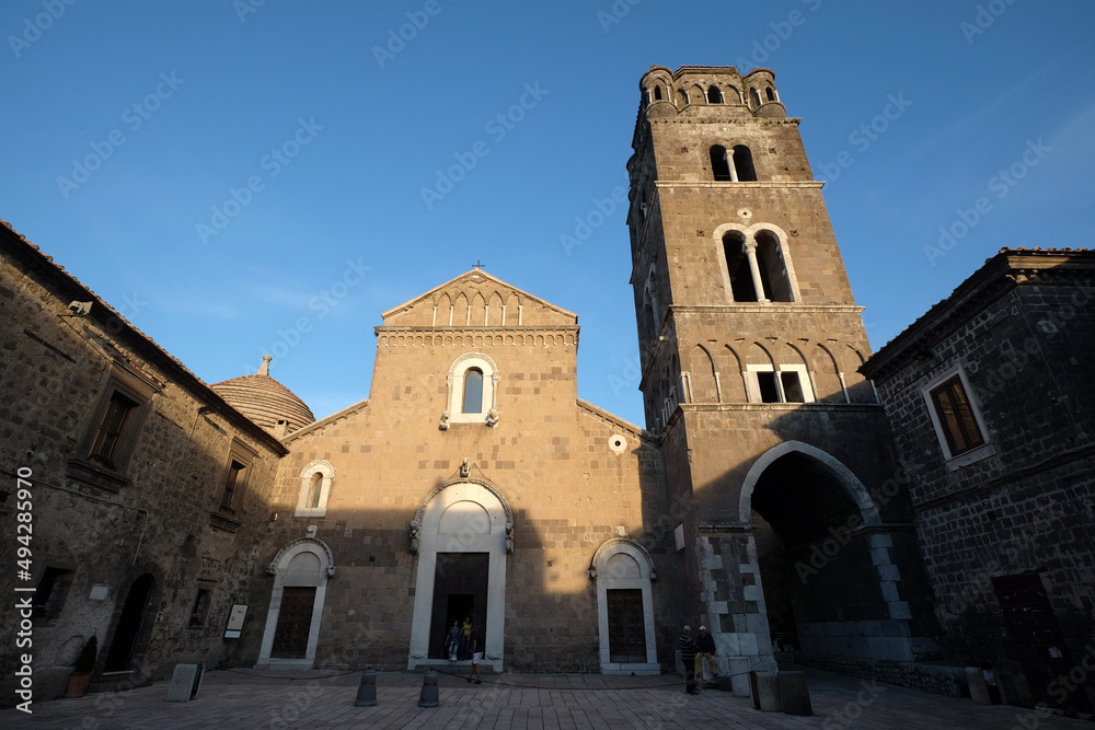 Cathedral of Caserta Vecchia Campania Italy Old church in the historic city